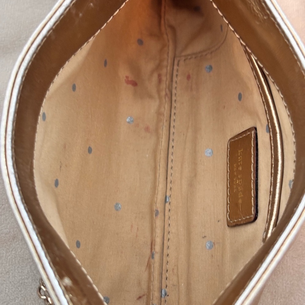 Kate Spade Vintage Gold Metal Framed Clutch with Chain Strap - Picture 9 of 11